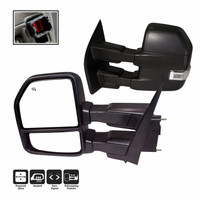 2pc Pair Power Heated Tow Mirrors w/ Temp Sensor For 15-20 Ford