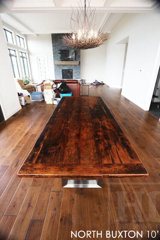 Reclaimed Ontario Barnwood Metal Base Tables in Dining Tables & Sets in Cambridge - Image 3