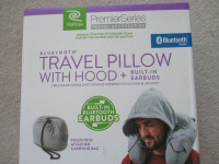 Travel Pillow with Hood Earbuds and build in Bluetooth