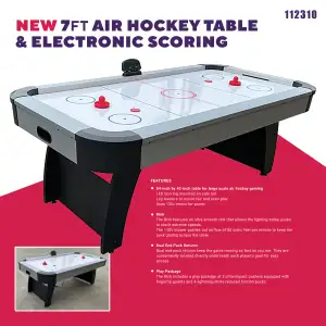 NEW LARGE 7 FT AIR HOCKEY TABLE & ELECTRONIC SCORING 112310 SALE $599.95 84" X 42" LARGE SCALE AIR H...