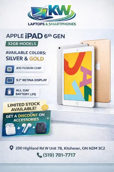 iPad 6th Gen, View more