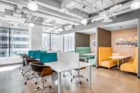 Book a reserved coworking spot or hot desk in Calgary Place