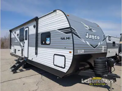 Jayco Jay Flight SLX travel trailer 265MWS highlights: Queen-Size Bed Large Slide Out 18' Awning Hid...