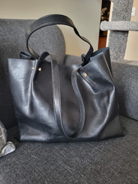 Black leather bag for sale