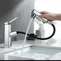 ➡️HANLIAN Single Hole Pull Out Faucet for Bathroom Sink, 3 Modes