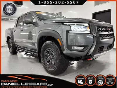NISSAN FRONTIER, CREW CAB, PRO-4X DE LUXE, BTE 5', GPS, TOIT, MAG 17 PO, BALLONS OK, À RÉPARÉ POUR B...