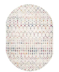 nuLOOM Moroccan Blythe Area Rug, 5' x 7' 5", Light Multi, Oval