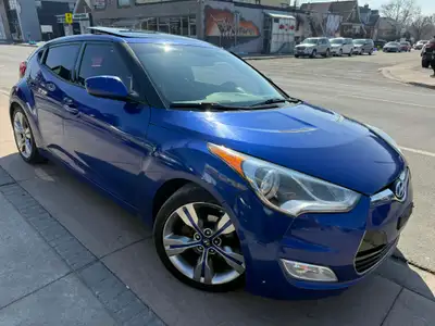 2012 HYUNDAI VELOSTER W/TECH 1.6L 4 CYL FWD MANUAL 157,000 KM CLEAN TITLE CARFAX AVAILABLE! ONE OWNE...