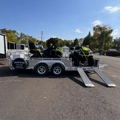 Grand River Trailer Sales Cargo , utility , landscape , trailer Aluminum 7x16 Tandem Axle Double Sid...