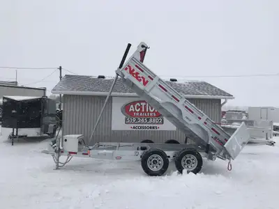 N&N STORM SERIES 6'x12' TANDEM AXLE GALVANIZED DUMP TRAILER: 5 TON Why settle for less when you can...