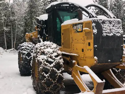 2015 Caterpillar 535 Skidder. Fully serviced, all new tires and chains. Approx. 9200 hours. Very cle...