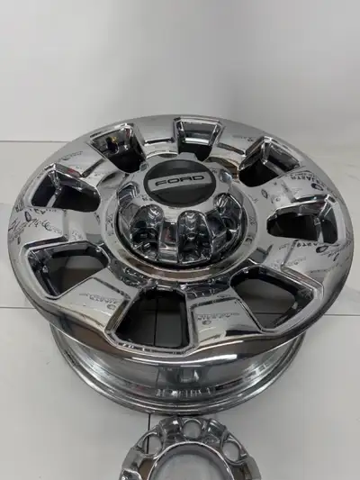 Set of 4 TAKEOFFS 20 inch Factory OEM Ford F-250 F-350 Rims - 4 rims and 4 center caps Will Fit: For...