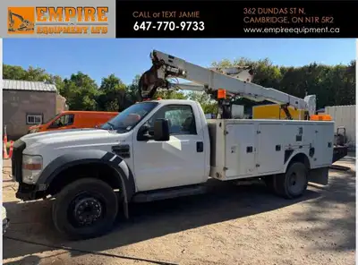 6.4L V8 POWERSTROKE DIESEL - AUTO - REAR WHEEL DRIVE - ALTEC AT37-G 37FT BOOM RUNS AND DRIVES 134,00...