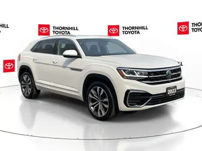 Thornhill Toyota Proudly Presents This White 2023 Volkswagen Atlas Cross Sport V6 4MOTION with EXECL...