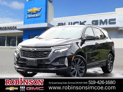 Experience the dynamic drive of the 2022 Chevrolet Equinox AWD RS in a striking black shade with adv...