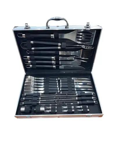 NEW! 33 PCS Stainless Steel Barbecue BBQ Set Grill Tools – K0029, View more