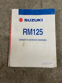 Sm113 Suzuki RM125 07 Owners/Service Manual 99011-36F56-01A