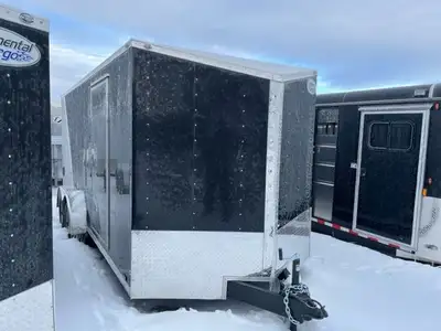 2022 Continental 7x18 Continental Cargo 2 Tone slant metal sides / rear 6" anodized divider strip Ma...