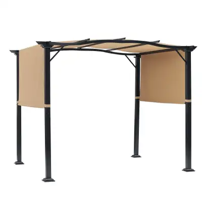 10' x 8' Outdoor Pergola Garden Gazebo with Two Adjustable Side, View more
