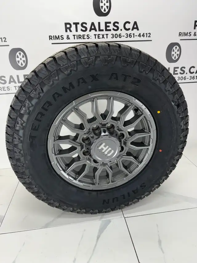 Sailun AT2 Tires on 17" Fast Grit Rims 8x165 Ram GMC Chevy 3500 in Tires & Rims in Saskatoon - Image 2