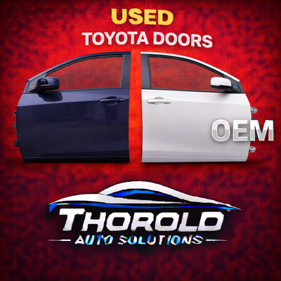 OEM used door assembly removed from a Toyota vehicle and professionally inspected. Front and rear as...