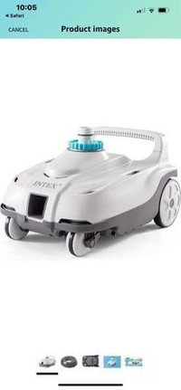 INTEX  Auto Pool Cleaner Includes 1-1/4 inch Converter, Gray 