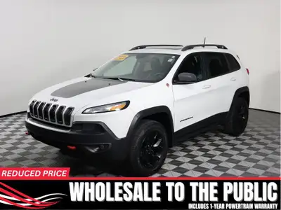 Get out and find your adventure in our 2017 Jeep Cherokee Trailhawk 4WD on display in Bright White C...