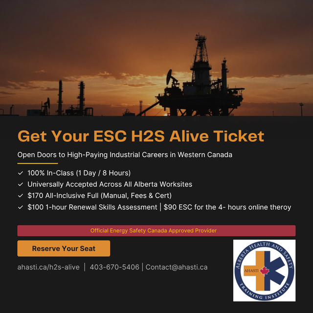 Master H2S Safety with Our H2S Alive Course: Aug, Sept, Oct