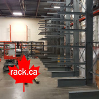 Cantilever racking in stock - pick up or quick ship