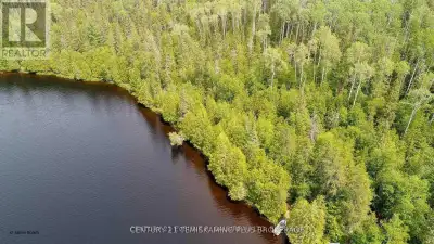 Stunning 18 Acre Waterfront Property on the Montreal River. Only a short boat ride from the public b...
