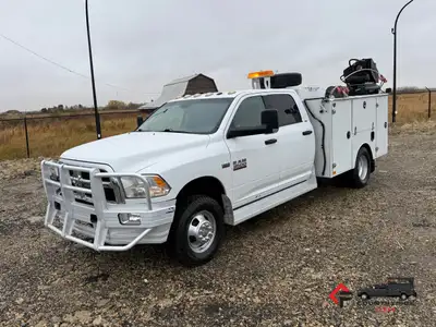 Countryside Fleet 2016 Dodge 3500 SLT CrewCab 4x4 Utility Service Truck + 6.4L Hemi Gas Engine + 4x4...