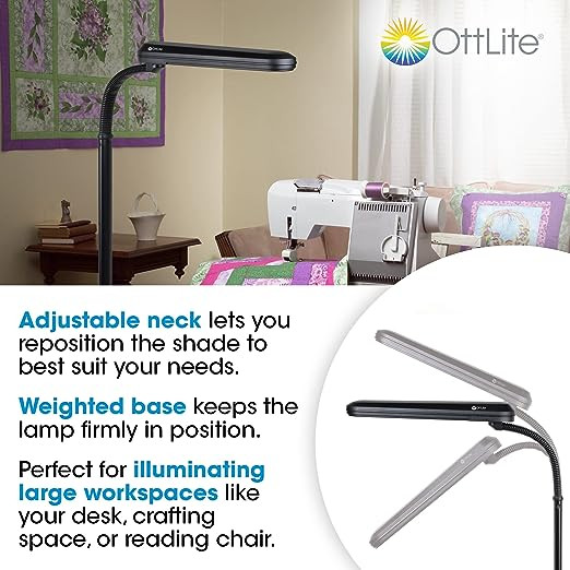 OttLite 24 Watt Floor Lamp with Flexible Neck and Weighted Base in Indoor Lighting & Fans in Edmonton - Image 4