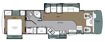 Stepping inside this 328TSF Georgetown motor home by Forest River, you will immediately notice the b...