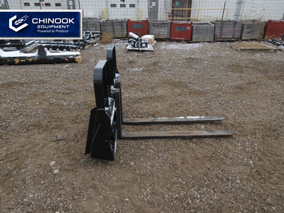 The 48in. Heavy Duty Pallet Forks by HLA are designed for compact attachments, offering robust perfo...