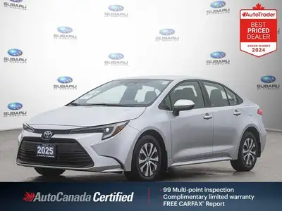 Odometer is 1478 kilometers below market average! Gray 2025 Toyota Corolla Hybrid LE AWD Continuousl...