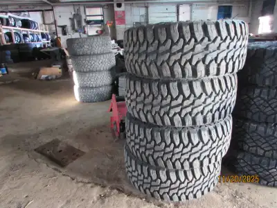 Mileking MK868 Mud Track Tires. 33x12.50R22. Used very little. 10 Ply. $150.00 each. 13/32" Tread le...