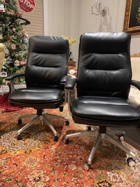 Beautyrest Black Leather Executive Chairs $100 each