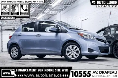 Auto Luana 2014 TOYOTA Yaris PRENEZ UN RENDEZ-VOUS / BOOK AN APPOINTMENT (514) 327-5553 58000 KM CER...