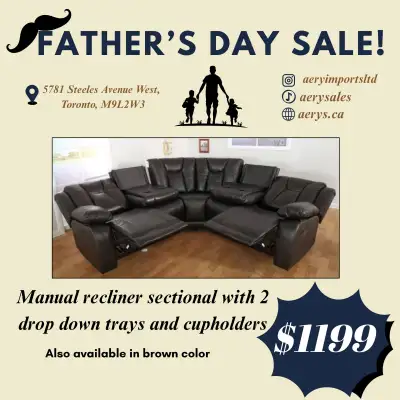 Because Dad’s favorite word is ‘recline’ Recliners on Sale for Father’s Day! Offers valid till June...