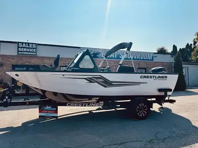 2025 Crestliner 1850 Commander Powered With Mercury 115exlpt Gun Metal Base/Bright White Accent/Gray...