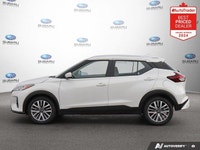 Recent Arrival! White 2024 Nissan Kicks SV FWD CVT with Xtronic 1.6L 4-Cylinder DOHC 16V APPLE CAR P... (image 1)