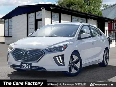 2021 Hyundai Ioniq Ultimate Hybrid – No Accident | Top of the Line | Fully Loaded | White on Gray |...