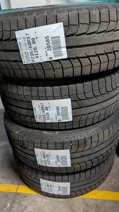 SET OF 4X P235/60R17 235/60/17 MICHELIN LATITUDE X-ICE XI2 TAG # 20585 ** Please read details below...