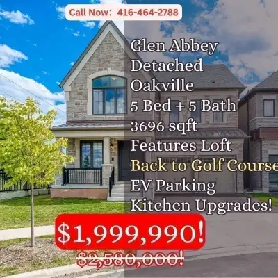 ✨ Oakville Luxury Living ✨ Set on a premium lot in a private court backing onto the golf course, thi...