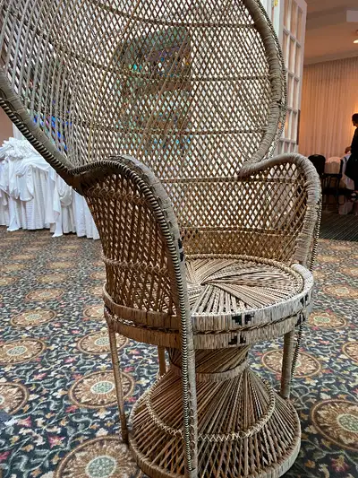 Wicker peacock chair, View more