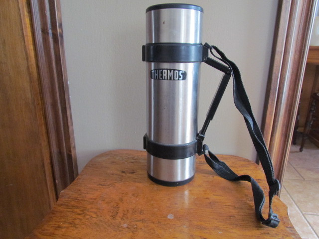 Stainless Thermos with Carry Strap in Kitchen & Dining Wares in Grand Bend