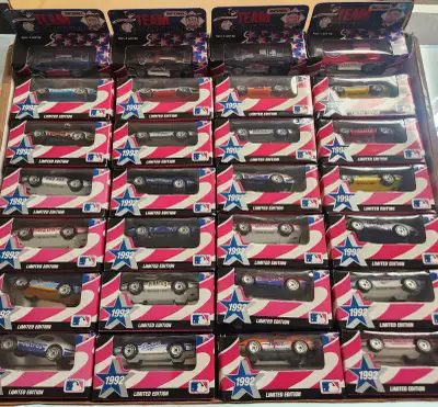 Matchbox 1992 MLB Teams Diecast Corvette Cars Complete in Box Includes: 28 Individually Boxed Cars $...
