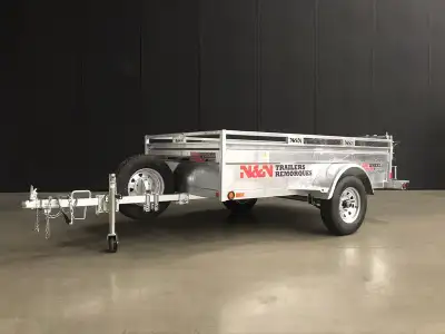 VEND: Remorque Cargo fermer 1 simple essieu ou 2 double essieux tandem fermée ferme pied enclosed tr...