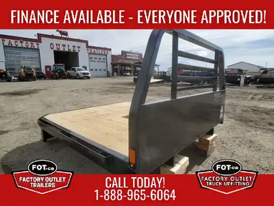 NEW 84in x 84in Steel Flat Deck from CM Truck Beds - 84in x 84in Deck - 38in Cab to Axle - 42in Fram...