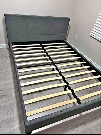 Double Bed Frame, Metal Bed Frame Queen Size Bedroom Setup, View more